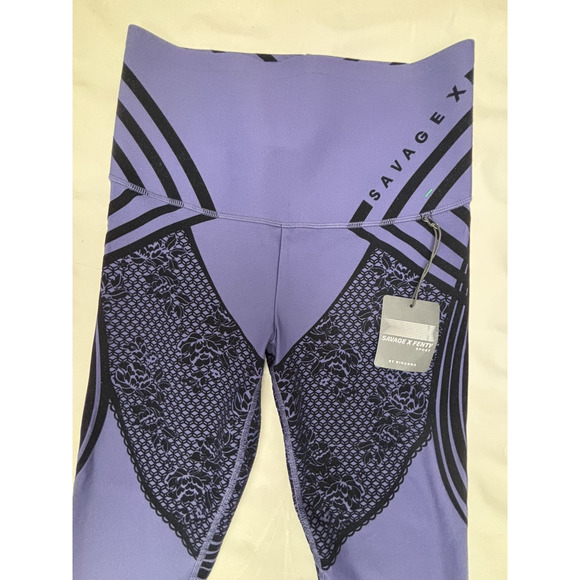 Savage X Fenty Sport by Rihanna Womens Leggings Size XL (14-16) Purple NWT - Picture 3 of 14